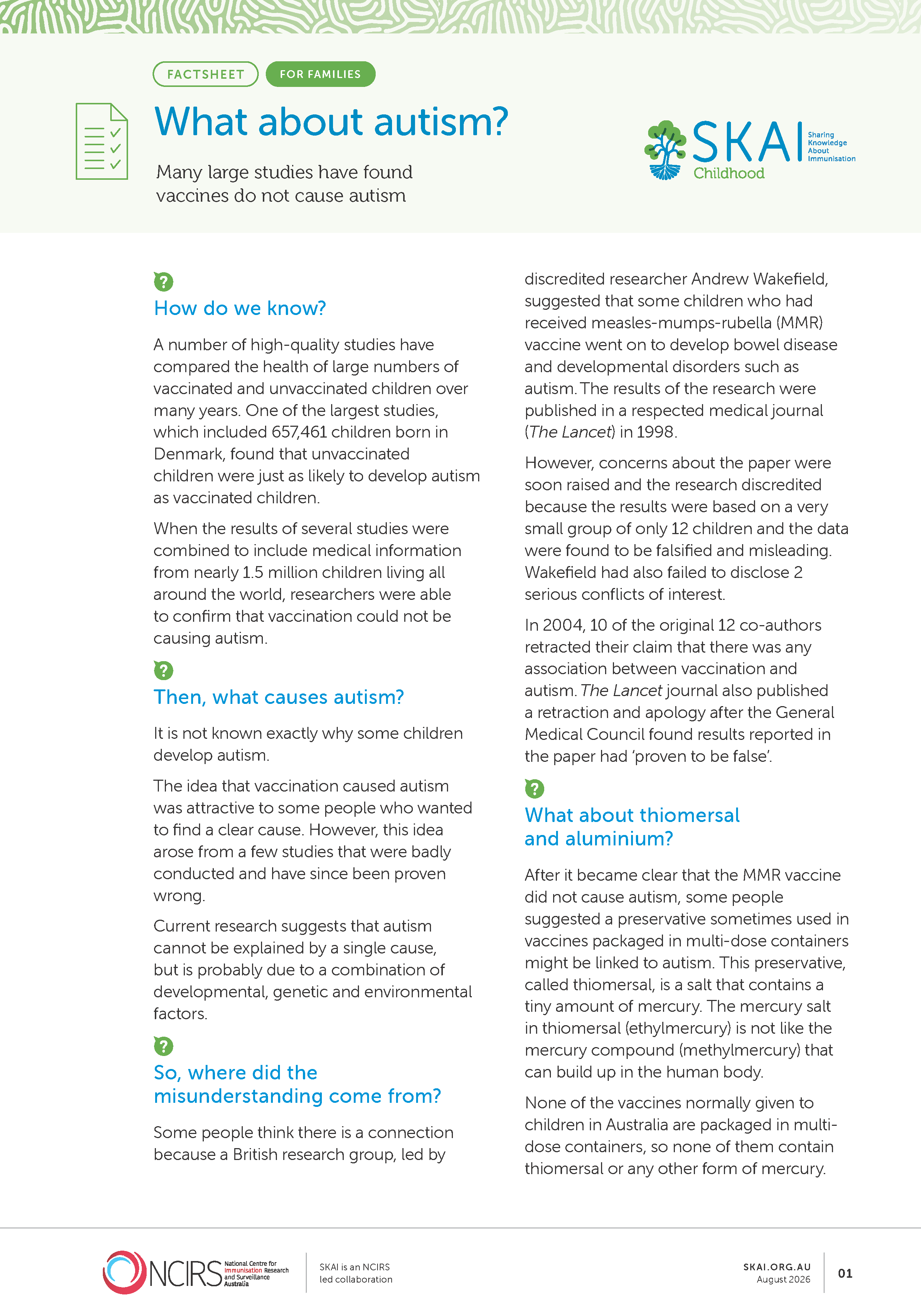 Preview of Factsheet in English